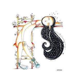 Lámina ilustrada de La Bella Durmiente