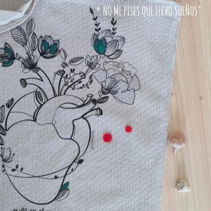 Tote bag/bolsita de playa Corazón