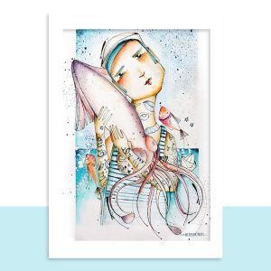 Ilustración Cuidando un calamar