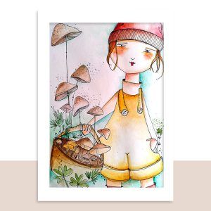 Ilustración Recogiendo Setas