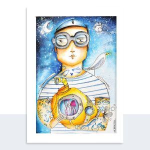 Ilustracion  un Submarino Amarillo