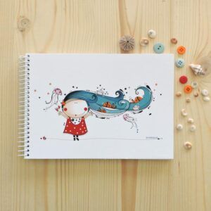 libreta ilustrada Un mar de pelos